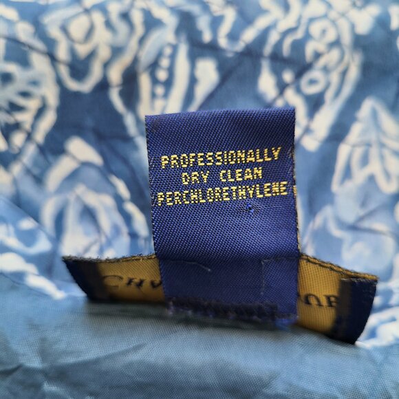 Vintage 100% Silk Midi Wrap Skirt 4 Blue Straight Waist 24" Classic Charter Club - Picture 6 of 9